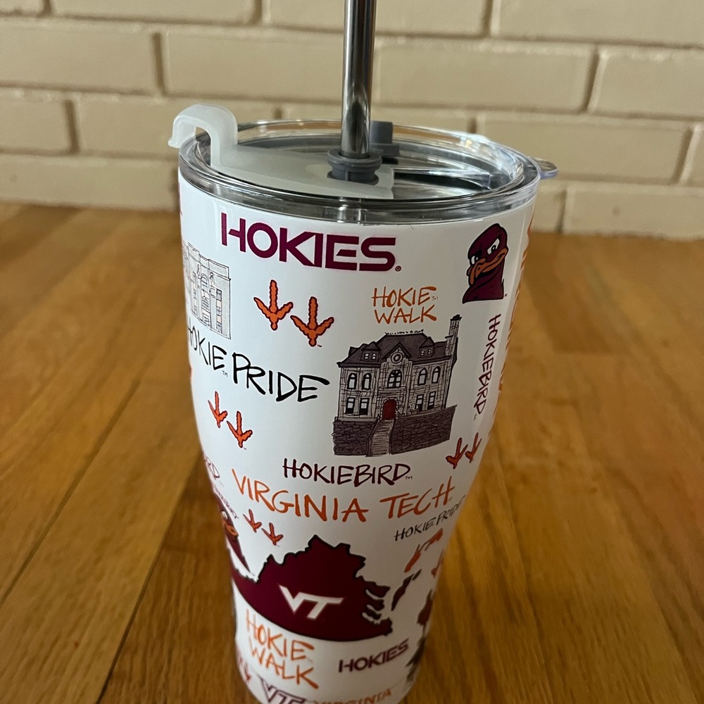 Magnolia Lane Hokies Insulated Travel Tumbler - White and Maroon